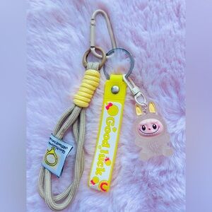 Labubu Keychain With Good Luck Decoration